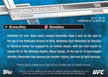 2017 Topps Chrome UFC #35 Joseph Benavidez Back