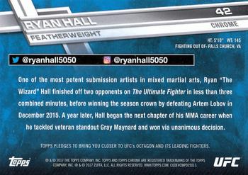 2017 Topps Chrome UFC #42 Ryan Hall Back