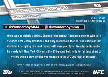 2017 Topps Chrome UFC #59 Stephen Thompson Back
