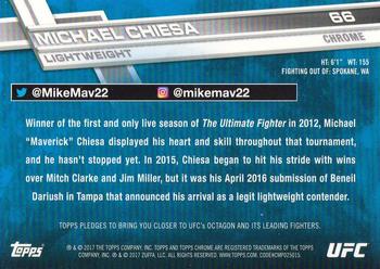 2017 Topps Chrome UFC #66 Michael Chiesa Back