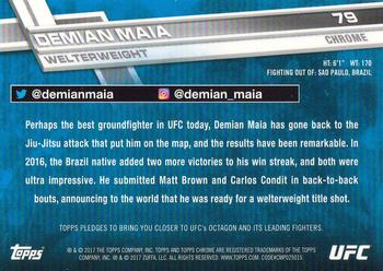 2017 Topps Chrome UFC #79 Demian Maia Back