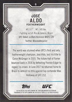 2017 Topps Museum Collection UFC #6 José Aldo Back