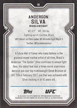 2017 Topps Museum Collection UFC #10 Anderson Silva Back