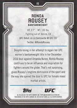 2017 Topps Museum Collection UFC #15 Ronda Rousey Back