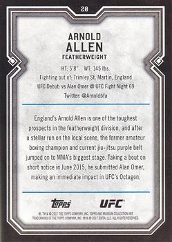 2017 Topps Museum Collection UFC #20 Arnold Allen Back