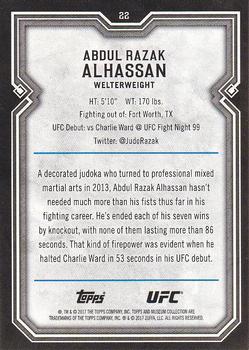2017 Topps Museum Collection UFC #22 Abdul Razak Alhassan Back
