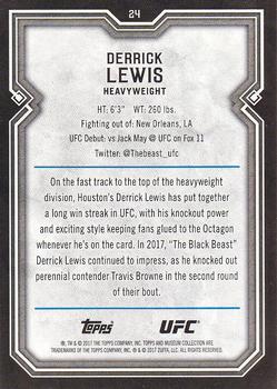 2017 Topps Museum Collection UFC #24 Derrick Lewis Back