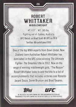 2017 Topps Museum Collection UFC #26 Robert Whittaker Back
