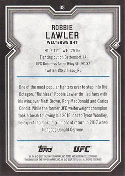 2017 Topps Museum Collection UFC #35 Robbie Lawler Back