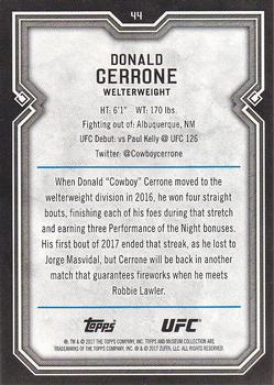 2017 Topps Museum Collection UFC #44 Donald Cerrone Back