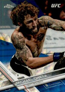 2017 Topps Chrome UFC - Blue Wave Refractor #66 Michael Chiesa Front