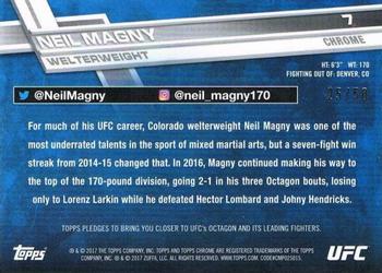 2017 Topps Chrome UFC - Gold Refractor #7 Neil Magny Back