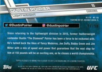 2017 Topps Chrome UFC - Gold Refractor #8 Dustin Poirier Back