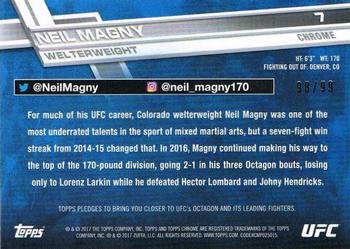2017 Topps Chrome UFC - Green Refractor #7 Neil Magny Back
