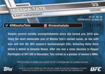 2017 Topps Chrome UFC - Green Refractor #33 Miesha Tate Back