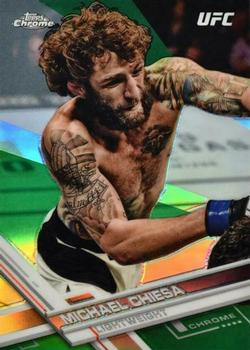 2017 Topps Chrome UFC - Green Refractor #66 Michael Chiesa Front