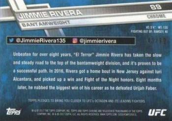 2017 Topps Chrome UFC - Green Refractor #89 Jimmie Rivera Back