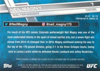 2017 Topps Chrome UFC - Orange Refractor #7 Neil Magny Back