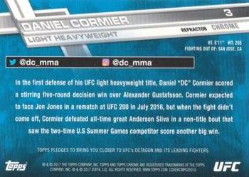 2017 Topps Chrome UFC - Refractor #3 Daniel Cormier Back