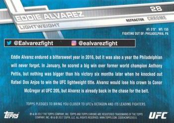 2017 Topps Chrome UFC - Refractor #28 Eddie Alvarez Back