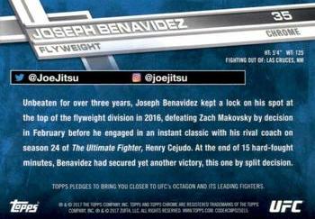 2017 Topps Chrome UFC - X-Fractor #35 Joseph Benavidez Back