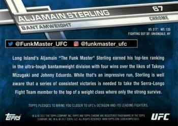 2017 Topps Chrome UFC - X-Fractor #67 Aljamain Sterling Back