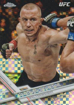 2017 Topps Chrome UFC - X-Fractor #96 Georges St-Pierre Front