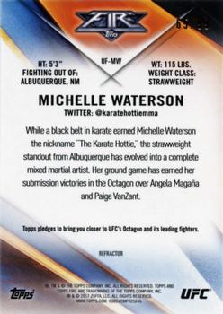 2017 Topps Chrome UFC - UFC Fire Refractor #UF-MW Michelle Waterson Back