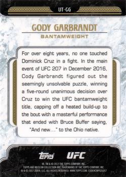 2017 Topps Chrome UFC - UFC Tier 1 #UT-CG Cody Garbrandt Back