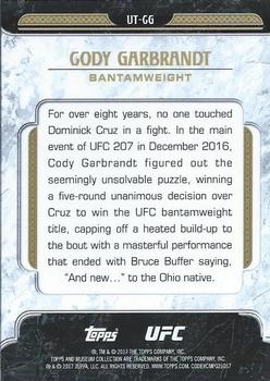 2017 Topps Chrome UFC - UFC Tier 1 Refractor #UT-CG Cody Garbrandt Back