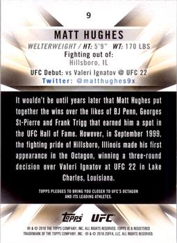 2018 Topps UFC Knockout #9 Matt Hughes Back
