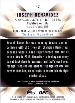 2018 Topps UFC Knockout #47 Joseph Benavidez Back