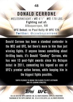 2018 Topps UFC Knockout #48 Donald Cerrone Back