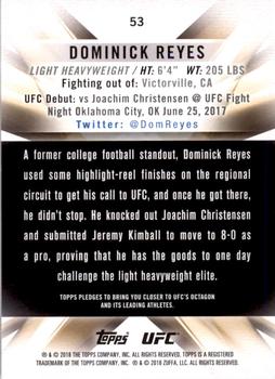 2018 Topps UFC Knockout #53 Dominick Reyes Back