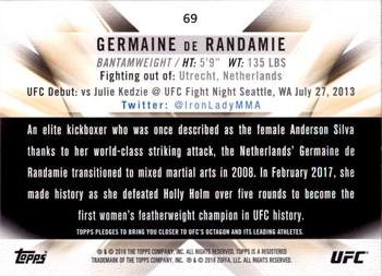 2018 Topps UFC Knockout #69 Germaine de Randamie Back