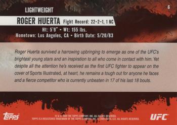 2009 Topps UFC Round 2 - Gold #6 Roger Huerta Back