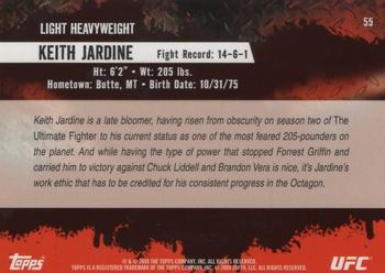 2009 Topps UFC Round 2 - Gold #55 Keith Jardine Back