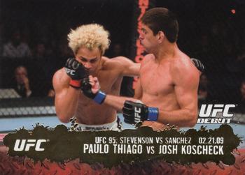 2009 Topps UFC Round 2 - Gold #129 Paulo Thiago / Josh Koscheck Front