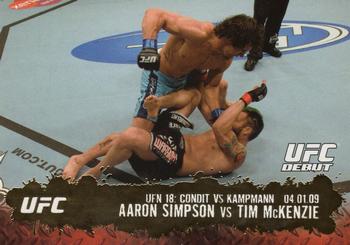 2009 Topps UFC Round 2 - Gold #130 Aaron Simpson / Tim McKenzie Front