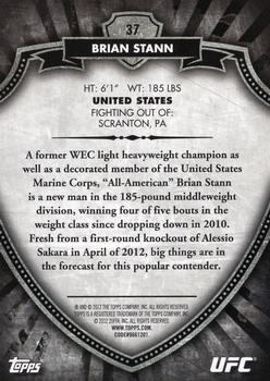 2012 Topps UFC Bloodlines - Independence Edition #37 Brian Stann Back