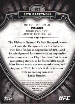 2012 Topps UFC Bloodlines - Independence Edition #102 Seth Baczynski Back