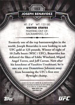 2012 Topps UFC Bloodlines - Independence Edition #103 Joseph Benavidez Back