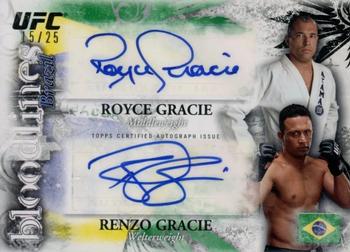 2012 Topps UFC Bloodlines - Bloodlines Dual Autograph #BDA-GG Royce Gracie / Renzo Gracie Front