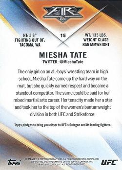 2017 Topps UFC Fire #15 Miesha Tate Back
