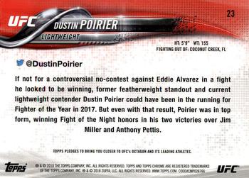 2018 Topps Chrome UFC #23 Dustin Poirier Back