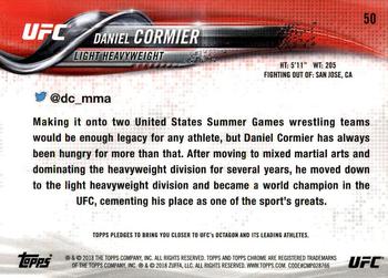 2018 Topps Chrome UFC #50 Daniel Cormier Back