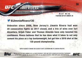 2018 Topps Chrome UFC #56 Jimmie Rivera Back