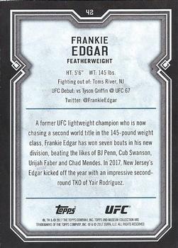 2017 Topps Museum Collection UFC - Emerald #42 Frankie Edgar Back
