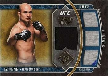 2017 Topps Museum Collection UFC - Single-Fighter Primary Pieces Quad Relics Legends Gold #SQRL-BP BJ Penn Front
