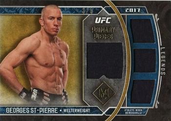 2017 Topps Museum Collection UFC - Single-Fighter Primary Pieces Quad Relics Legends Gold #SQRL-GS Georges St-Pierre Front